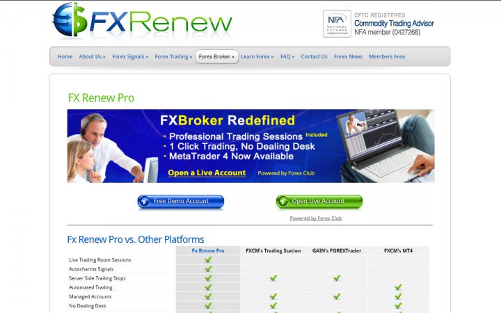 Forex broker website design